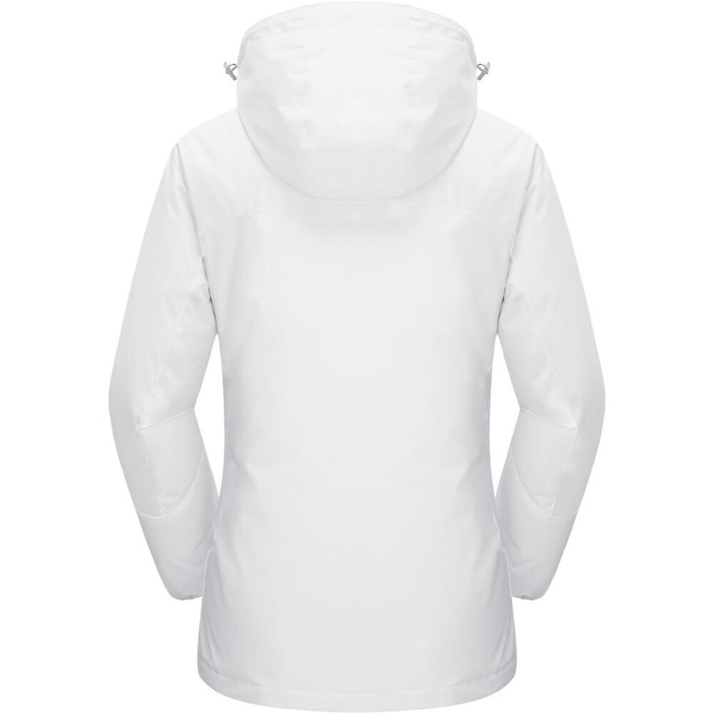 Women's Pure White Winter Winter Snow Ski Jacket Coats Waterproof Fleece Lined - Picture 2 of 7